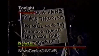 VERY RARE  Rabbi Meir Kahane HYD confronts protestors in Newton, MA(1) 00:05:53